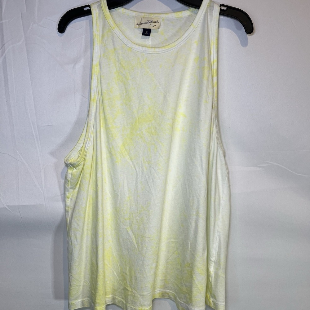 Universal Thread Goods Co. Women's Tank‎ Top Size Medium Yellow Tie-dye